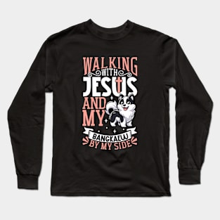 Jesus and dog - Thai Bangkaew Dog Long Sleeve T-Shirt